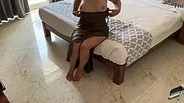 Gorgeous girl, are you teasing on the bed?