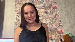 Deep slobbering POV blowjob with cum in mouth