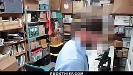 Letting that officer fuck my pussy for free garage stuff