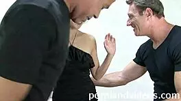 Tiny Asian Teen Fucks Two Monster Cocks