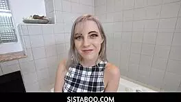 Shower blowjob with my hot sexy stepsister