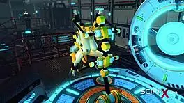 Sci-Fi BDSM Cuffed Hottie and Shemale Android Fucked in Lab