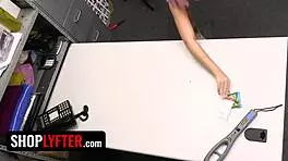 sexy girl caught stealin’ candy in skimpy halloween costume at store, oops sorry!