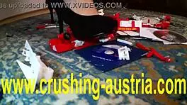 Kimberly asks, 'Want to jerk off to my feet in heels?'