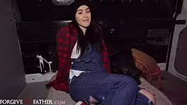 cute petite 18+ homeless spanish babe blowjob and hardcore fuck for cash