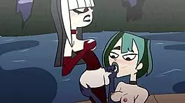 Total Drama Crimson X Gwen Exxxtended Blowjob and Doggystyle Action, Wow!