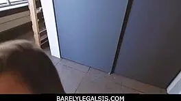 Barely Legal Stepsister Layla London Sucks Big Natural Boobs.