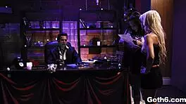 Crazy Goth Teens Kenzie Reeves, Kira Noir, And Jane Wilde Share And Go Crazy Over A Giant Dick In A Hardcore Foursome Fuck Adventure