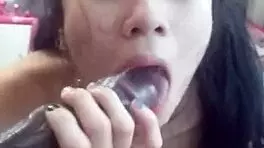 throat slave eva yi inhales black dick