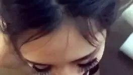 throat slave eva yi inhales black dick