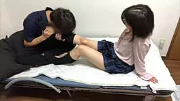 Amateur 31-year-old temp LICKS and SMELLS his J girlfriend's SOCKS and FEET, can't stop getting excited.