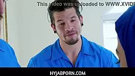 Maya bijou enjoys a double encounter with bambino and mike mancini.