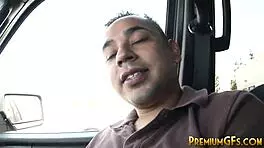 Jordan White Babe Sucks and Fucks in Bukkake Facial