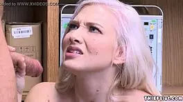 Pretty Skinny Blonde Feels Intense Pleasure In Mall Fuck