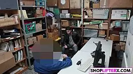 i caught the teen shoplifter and groped her everywhere with my big cock at work