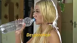 Teen sex slave caught in wild threesome action.