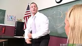 Kaley Hilton's Pussy Fucked Hard in Classroom