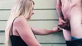 Getting Wet In Front Of Neighbors With Enema And Assfucking