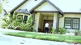 Sexy girl surprises bro's best friend naked, seduces him to fuck hard in doggystyle. What a wild ride!