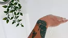 Asian Beauty Fingers Herself In Shower With Dirty Talk