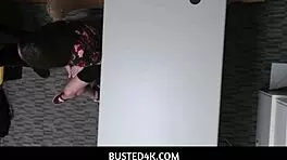 young thief caught fucking on desk at work