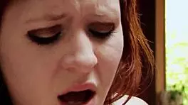 Ginger Virgin Teen 18+ Seduces Client for Hardcore Massage Fuck