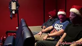 Grandpa Offers Christmas Gift to Grandsons