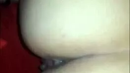 27 year old woman plays with her big ass creampie