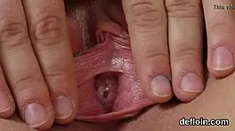 watch this cute chick spread her pussy and lose virginity