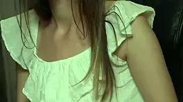 Arousing Kitten Fingers Tight Twat Until She Climaxes