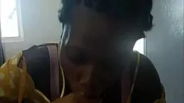 sweet teen sucks monster cock in lingerie like ebony milf - jhodez1