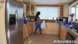 big breasted maid opens up for intense anal action