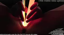 hot teen, wanna see me insert glowsticks in pussy?