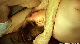 Innocent teen 18+ throat used by stepbrother for late-night relief. He shoves cum deep for a messy throatpie!