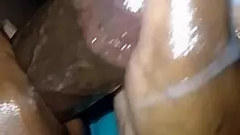 Amateur Ebony Handjob Turns Into Sensual Doggystyle Finish Wow