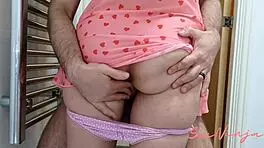 ugh, step sis hates wearin’ too many chlotes at home, gets me hard every time!