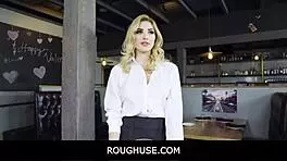 big tits milf waitress gets fucked by customer in front of his wife