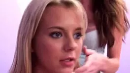 Mature Woman Seductively Lures Teen Girl into Lesbian Encounter.