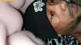 Teen 18+ pornstar fucks cuckold's wife slowly then hard in bedroom for creampie