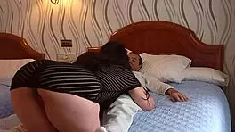 Bianca gives a blowjob to the cute redhead teen 18+ from Tinder. Watch her big ass in action.