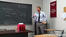 Sultry teen 18+ poses with nice cock.