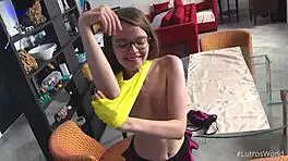 young shy teen 18+ skips class for first porn ever