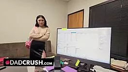 hey, dirty step-dad seduced by asian step-daughter and employee for deepthroat threesome