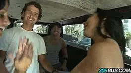 Wow, Spanish Babes Abella Anderson and Ava Addams in Wild Bus Orgy