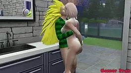 I can't believe hinata and sakura talked about loving to fuck, then we had that wild threesome on the table, finishing inside her.