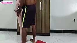 Wow! Di Calsinha Rides Wood Hard After Bath!