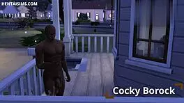 gorgeous teen catches her bbc roommate naked smoking, gets horny and fucks him in the kitchen 😏 more at hentaisims.com