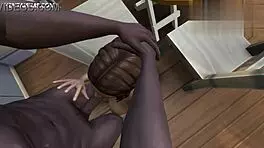 gorgeous teen catches her bbc roommate naked smoking, gets horny and fucks him in the kitchen 😏 more at hentaisims.com