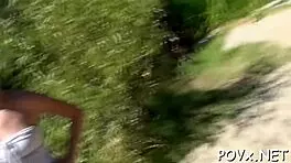 Teen rides giant pecker of powerful dude in hardcore pov session.