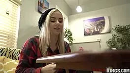 hot blonde aria takes big dick 😈